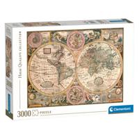 Clementoni puzzel antieke wereldkaart, 3000st.