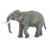 Aziatische olifant - plastic - 14.5 cm - speelgoed figuur