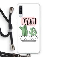 I love cacti: Samsung Galaxy A70 Transparant Hoesje met koord