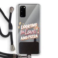 Pizza is the answer: Samsung Galaxy S20 Transparant Hoesje met koord