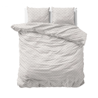 Dekbedovertrek Vardo - Eenpersoons (140x200 Cm) - Taupe Microvezel - Natuur - Sleeptime - Dekbed-Discounter.nl