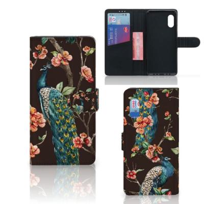 Samsung Xcover Pro | Telefoonhoesje | Met pasjeshouder | Pauw met Bloemen