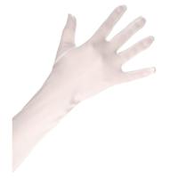 Gala/glamour verkleedkleding handschoenen - lang - wit - voor dames - polyester Gala/glamour verkleedkleding handschoenen - lang - wit - voor dames - polyester