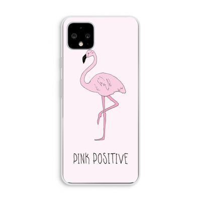Pink positive: Pixel 4 XL Transparant Hoesje