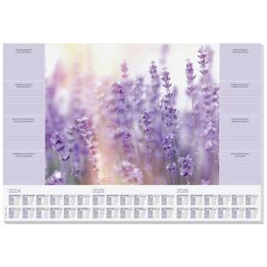 Sigel HO308 Bureau onderlegger Fragrant Lavender 3-jaarskalender Lila (b x h) 59.5 cm x 41 cm