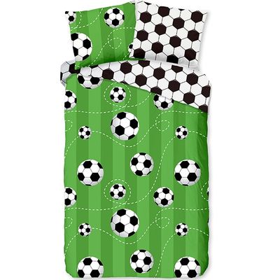 Good Morning Peuter Dekbedovertrek Voetbal-Ledikant (100 x 135 cm)