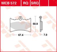 TRW Remblokken, en remschoenen voor de moto, MCB572 Allround organisch