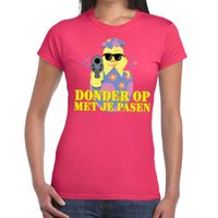 Fout paas t-shirt roze donder op met je Pasen voor dames - thumbnail