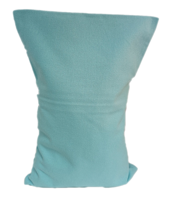 Ecologisch Kersenpitkussen 30x20 cm met wasbaar hoesje (Kleur: pastel blauw)