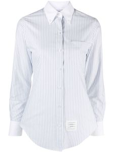 Thom Browne chemise en coton à rayures - Blanc