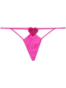 Fleur Du Mal string Novelty à patch cœur - Rose