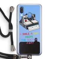 Smile: Samsung Galaxy A40 Transparant Hoesje met koord