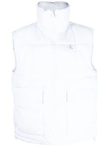 Calvin Klein Jeans gilet matelassé à logo imprimé - Blanc