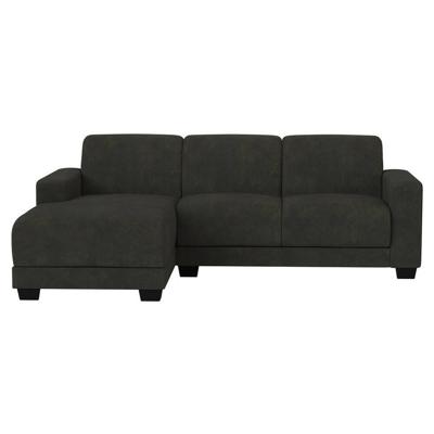 Leen Bakker - Bank Aberdeen Met Chaise Longue Links - Preston - Antraciet - Stof - Grijs - 158x238x84 Cm