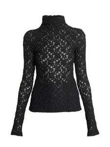 Chloé lace-knit high-neck jumper - Noir