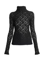 Chloé lace-knit high-neck jumper - Noir - thumbnail