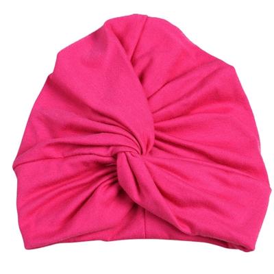 Baby mutsje katoen zachte tulband knoop zomer Boho Kids meisjes pasgeboren GLB (Rose rood)