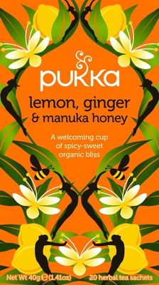 Pukka Org. Teas Lemon ginger manuka honey bio (20 Zakjes)