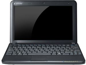 MSI Wind U100-422CA netbook 25,4 cm (10") Intel Pentium Mobile 1 GB DDR2-SDRAM Windows XP Home Edition Zwart