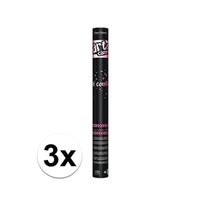 3x Roze confetti kanon 60 cm   -