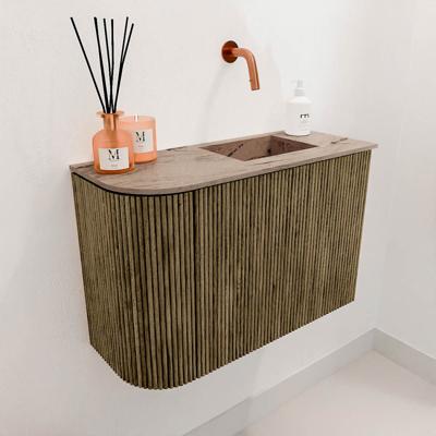 Toiletmeubel Mondiaz Joya Dlux | 61.6 cm | Meubelkleur Dusk | Faye wastafel Arena Wasbak Rechts | Zonder kraangat(en)