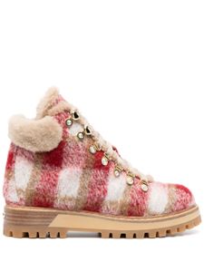 Le Silla bottines St. Moritz en laine - Rouge