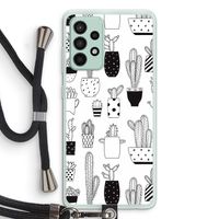 Cactusmotief: Samsung Galaxy A52s 5G Transparant Hoesje met koord Cactusmotief: Samsung Galaxy A52s 5G Transparant Hoesje met koord