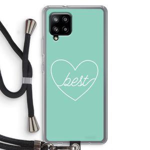 Best heart pastel: Samsung Galaxy A42 5G Transparant Hoesje met koord