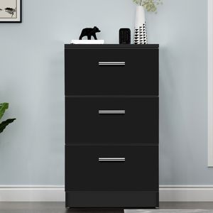 Nachtkastje met 3 lades eindtafel bijzettafel voor woonkamer slaapkamer moderne stijl eenvoudige montage