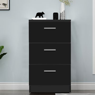 Nachtkastje met 3 lades eindtafel bijzettafel voor woonkamer slaapkamer moderne stijl eenvoudige montage