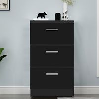 Nachtkastje met 3 lades eindtafel bijzettafel voor woonkamer slaapkamer moderne stijl eenvoudige montage