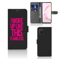 Samsung Note 10 Lite Hoesje met naam Woke Up - Origineel Cadeau Zelf Maken