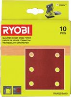 Ryobi RAKQSSA10 | 10-delig Vlakschuurpaier Set compatibel met R18SS4 en EOS2410NHG - 5132004448 - 5132004448