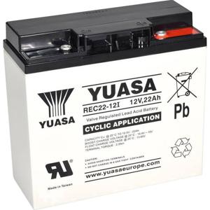 Yuasa REC22-12 Loodaccu 12 V 22 Ah Loodvlies (AGM) (b x h x d) 181 x 167 x 76 mm M5-schroefaansluiting Geringe zelfontlading, Onderhoudsarm, Cyclusbestendig