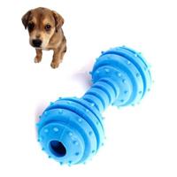 Huisdier TPR Bite-resistente speelgoed veilig niet-toxisch dumbbells Molar speelgoed (blauw)