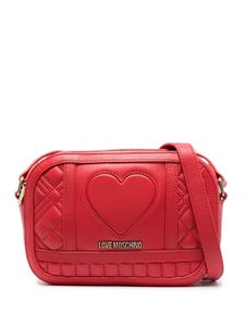 Love Moschino sac à bandoulière matelassé en cuir - Rouge