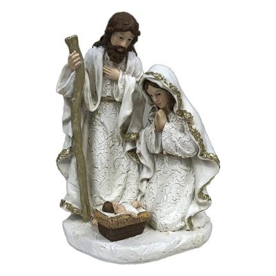 Kerststal set DKD Home Decor Hars (2 Stuks) (12 x 10 x 19 cm)