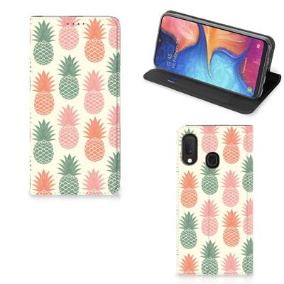 Samsung Galaxy A20e | Flip Style Cover | Ananas