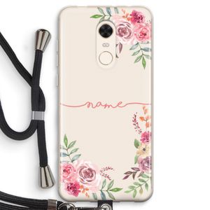 Rozen: Xiaomi Redmi 5 Transparant Hoesje met koord
