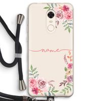 Rozen: Xiaomi Redmi 5 Transparant Hoesje met koord
