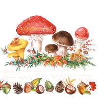 Ambiente Servetten 33x33cm Paddestoelen