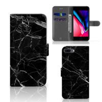 Apple iPhone 7 Plus | 8 Plus | Bookcase | Marmer Zwart - Origineel Cadeau Vader