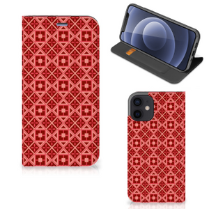 iPhone 12 Mini Hoesje met Magneet Batik Rood