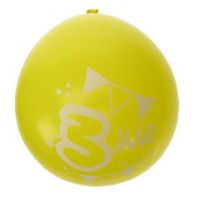 8x stuks feest/verjaardag ballonnen 3 jaar thema   -