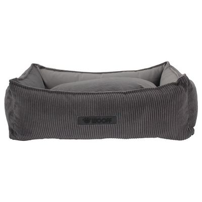 Wooff Mand Cocoon Rib Velours Antraciet Small 60 x 40 x 18 cm