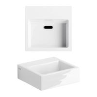 Clou Flush 1 fontein - 28x27x9cm - zonder kraangat - met plug - keramiek Wit CL/03.03011