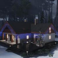 VidaXL Lichtgordijn met 400 led&apos;s en 8 functies 10 m blauw