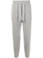 Brunello Cucinelli pantalon de jogging en cachemire à lien de resserrage - Gris