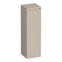 Brauer Adore - Wavy - Hoge Kast - 120 cm - 1 Deur - Greeploos - Linksdraaiend - Mat Beige