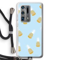 Ananasjes: Huawei P40 Pro Plus Transparant Hoesje met koord